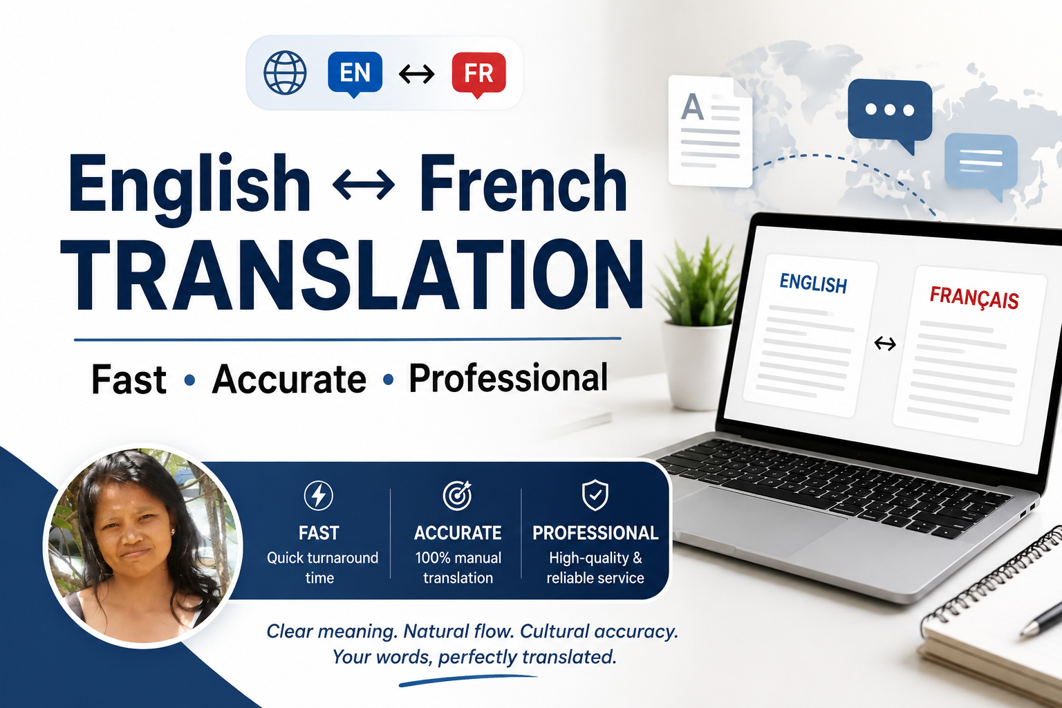 I will translate English to French professionally